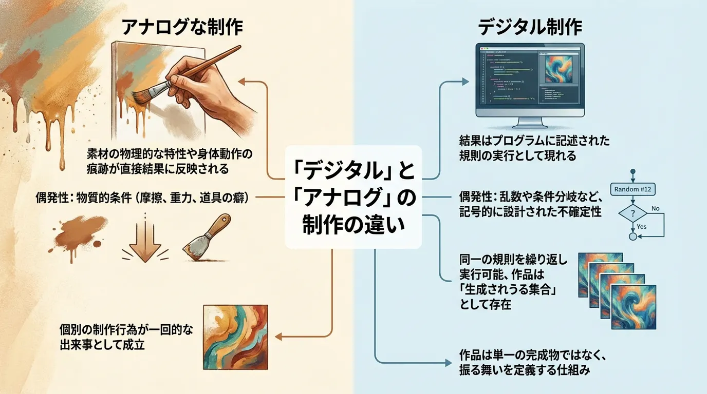 デジタルとアナログの制作の違い